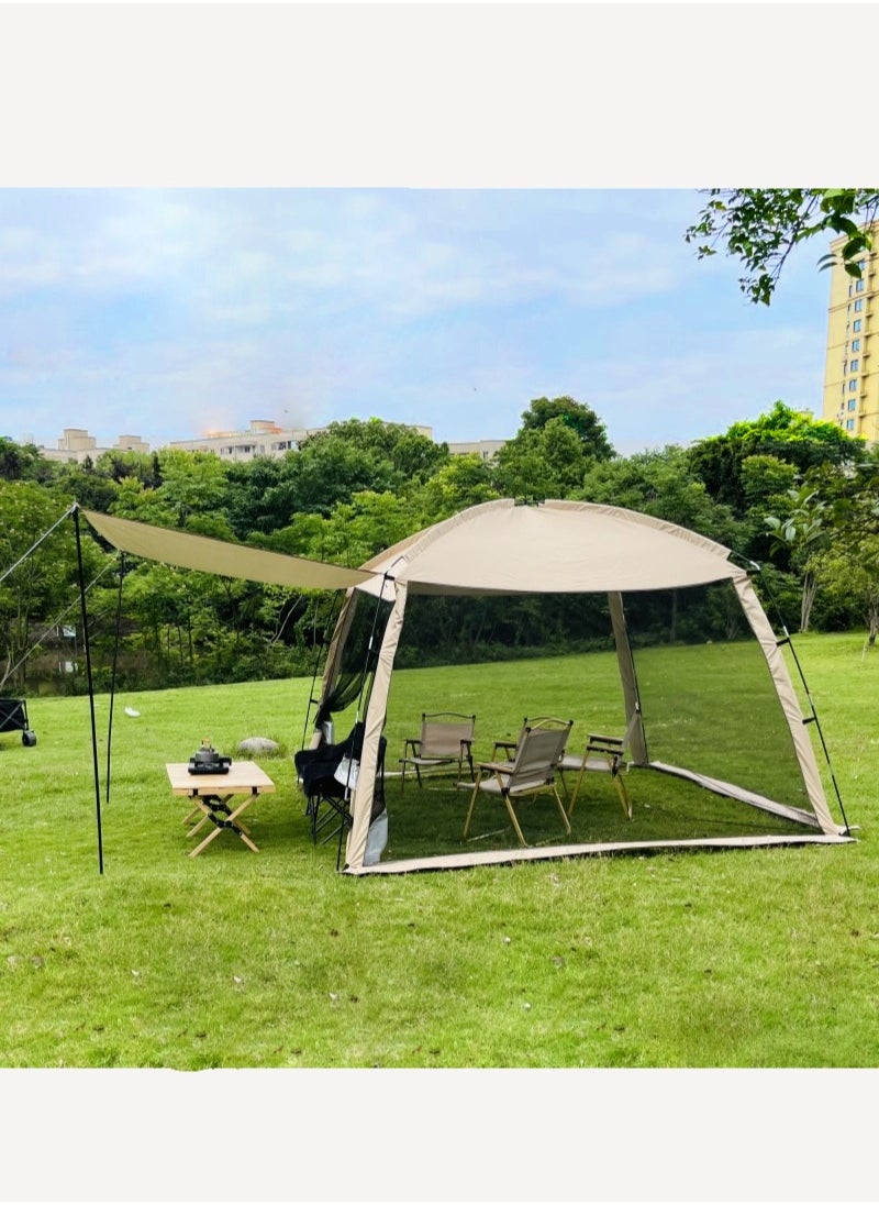 Jourvent Expandable Camping Tent for 8–12 People – 3.2×3.2m Mesh Shelter with UV-Blocking Black Coating, Breathable & Mosquito-Resistant  - Image 1
