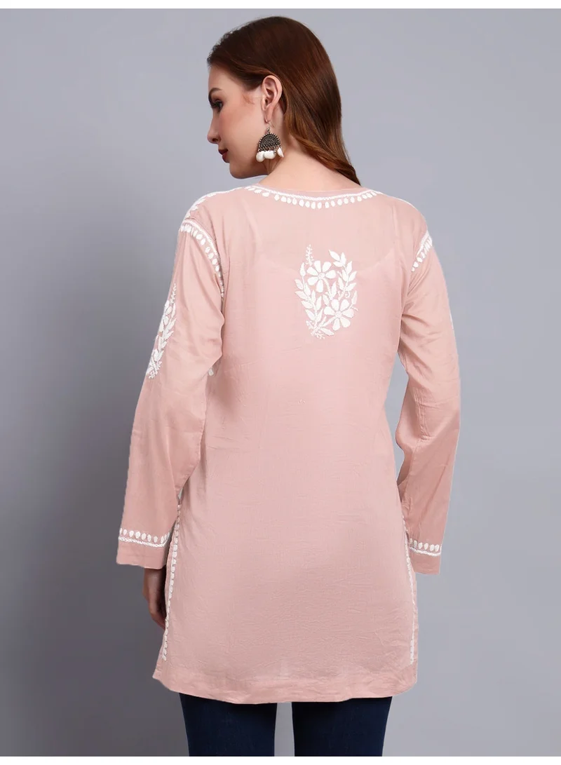 الايا توب قصير نسائي مطرز يدوياً شكنكاري من القطن - AL3724