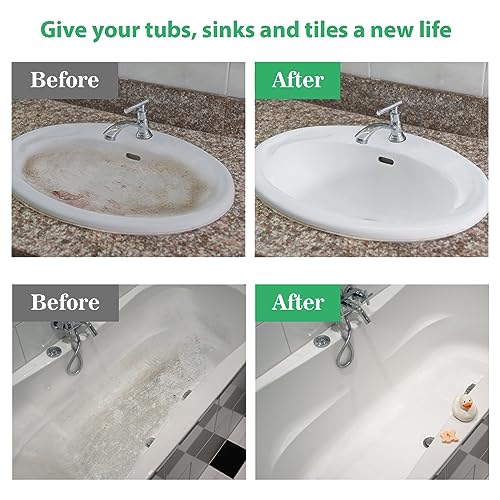 NADAMOO White Bathtub and Tile Refinishing Spray Paint Kit, 450ml (2 Pack), Semi-Gloss DIY Coating for Porcelain, Fiberglass, and Sinks - Image 3