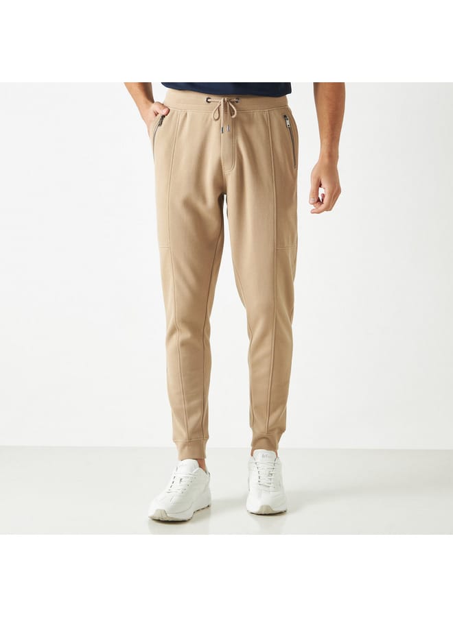 Iconic Iconic Solid Joggers with Drawstring Closure and Pockets - Image 1