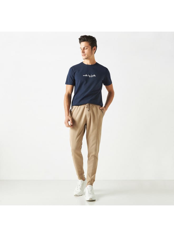 Iconic Iconic Solid Joggers with Drawstring Closure and Pockets - Image 2