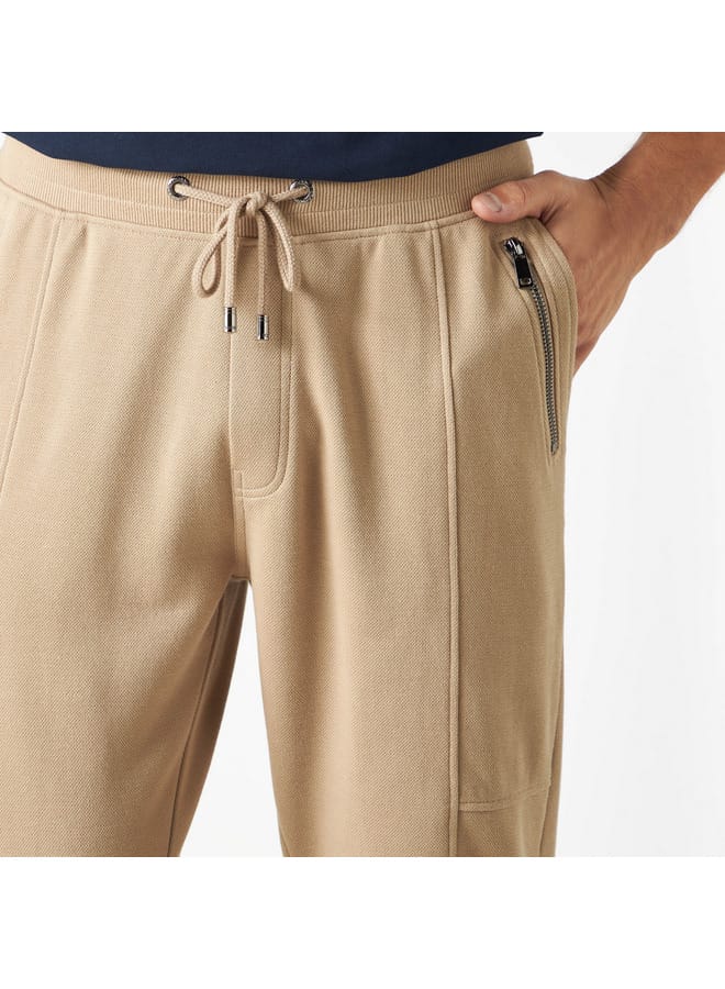 Iconic Iconic Solid Joggers with Drawstring Closure and Pockets - Image 4