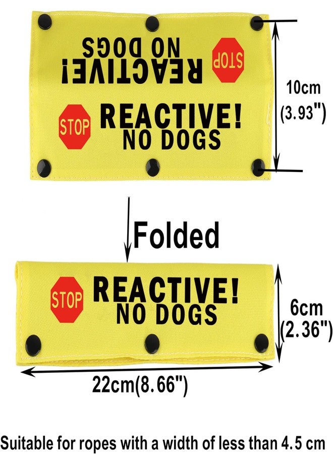 BLUPARK Funny Dog Leash Sleeve Reactive No Dogs Dog Leash Wrap Sleeve Pet Birthday Gift (Reactive No Dogs-YE Sleeve) - Image 2