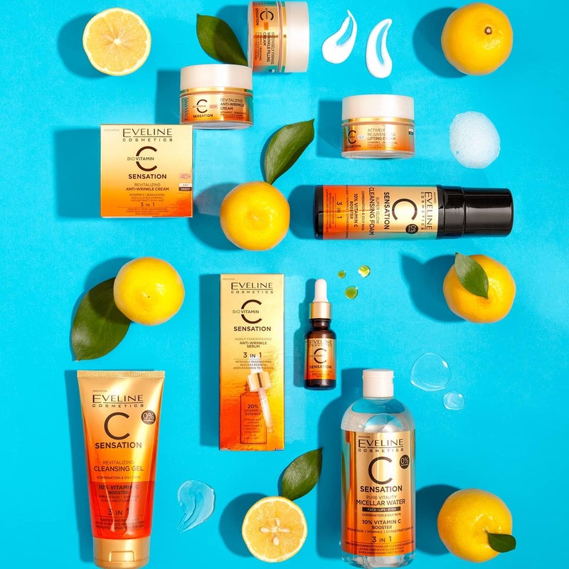 EVELINE COSMETICS كريم إيفلين كوزمتيكس سي سنسيشن المضاد للتجاعيد النهاري والليلي 40+ | تركيبة 3 في 1 لشد، تنعيم، وتفتيح البشرة | 50 مل - Image 2