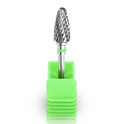 Fantexy 3/32" Carbide Nail Drill Bit - Remove Acrylic Hard Gels Quickly and Safely,Professional Cone Tungsten Drill Bits Set Nail File Acrylic for Manicure,Pedicure,Cuticle Cleaner (Coarse - C) - Image 1