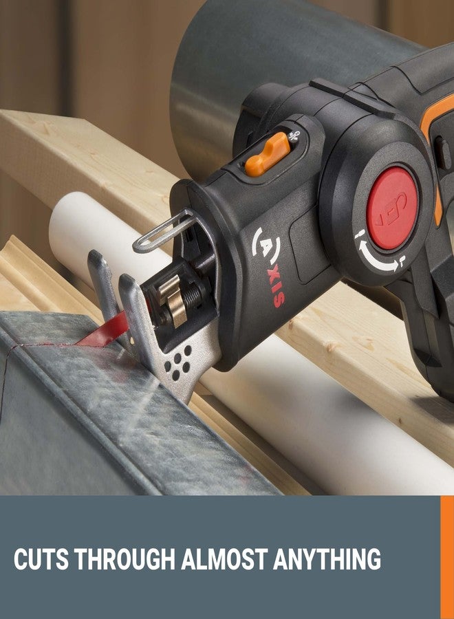 WORX WX550L 20V Power Share Axis Cordless Reciprocating & Jig Saw - Image 4