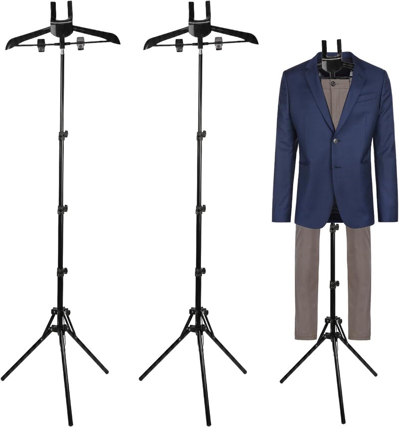 TONINT 2 Packs Adjustable Shirt Display Stand 34-66.8 Inches, T Shirt Display,Foldable Clothing Display Stand Mannequin Torso for Retail Vendors, Multi-Use Steamer Rack Stand for Clothes Garment - Image 1