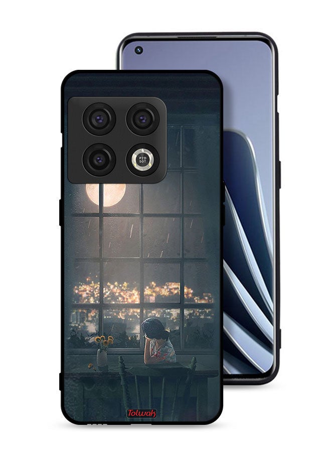 Tolwak OnePlus 10 Pro 5G Protective Case Cover Looking At Moon Art - Image 1