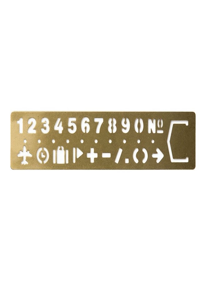 Midori Brass Template Bookmark, Number (42168006) - Image 1