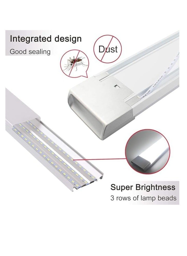 ESNCO ضوء LED 4 قدم مضاد للغبار 70 واط (عبوة من 2) لون أبيض 6500 كيلفن سهل التركيب على السقف أو الجدار، للمنزل، تحت الخزائن، إضاءة المرآب، المراكز التجارية، الممرات، المستشفيات، المكاتب وغيرها - Image 4