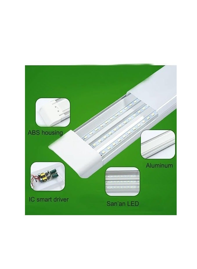 ESNCO ضوء LED 4 قدم مضاد للغبار 70 واط (عبوة من 2) لون أبيض 6500 كيلفن سهل التركيب على السقف أو الجدار، للمنزل، تحت الخزائن، إضاءة المرآب، المراكز التجارية، الممرات، المستشفيات، المكاتب وغيرها - Image 3