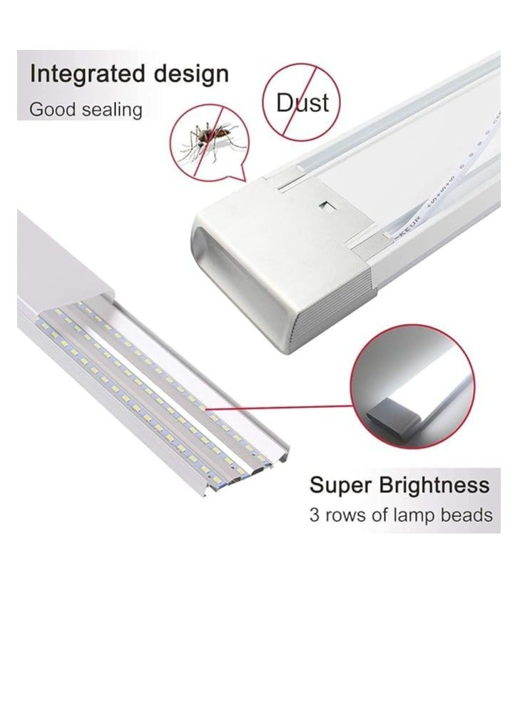 ESNCO ضوء LED 4 قدم مضاد للغبار 70 واط (عبوة من 2) لون أبيض 6500 كيلفن سهل التركيب على السقف أو الجدار، للمنزل، تحت الخزائن، إضاءة المرآب، المراكز التجارية، الممرات، المستشفيات، المكاتب وغيرها - Image 2