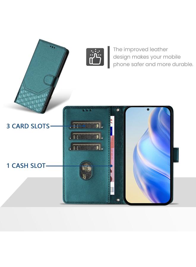 S-TOP Case For Motorola Moto E14 4G / G24 4G Honeycomb Embossing RFID Leather Phone Case - Image 3