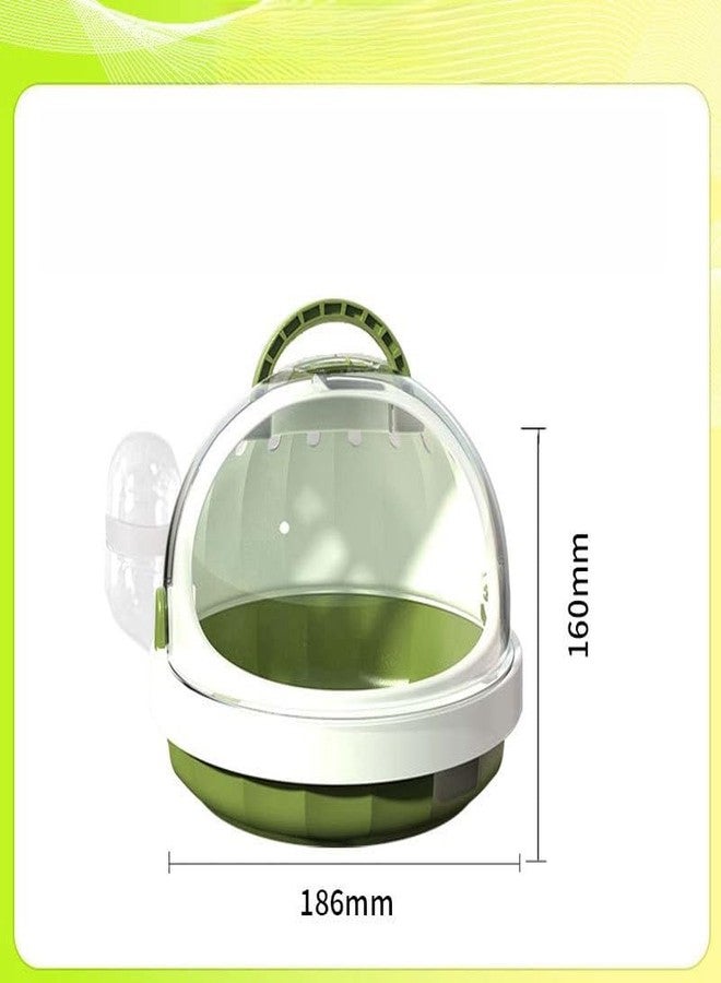 werdecade Guinea Pig Carrier Cage with Water Bottle, Portable Hamster Travel Carrier Carry Case for Small Pets, Gerbils, Mice, Dwarf Hamster (Green) - Image 2