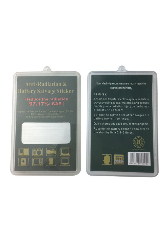 Absorbing Metal Negative Ion Energy Sticker Anti Radiation Sticker For Mobile Phone-Color:Silver - Image 3