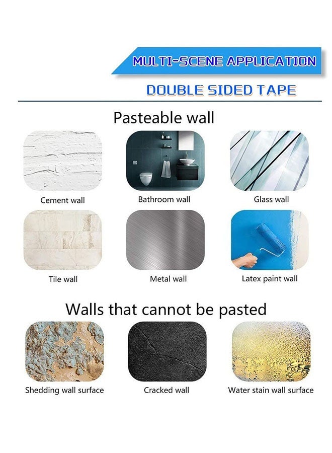 3M 100 Pcs Double Sided Tape Strong Heavy Duty Waterproof Tape Adhesive Foam Pad Tape for Holding Picture, Walls Picture, Light, Hooks, Home, Office, 40×40mm - Image 4