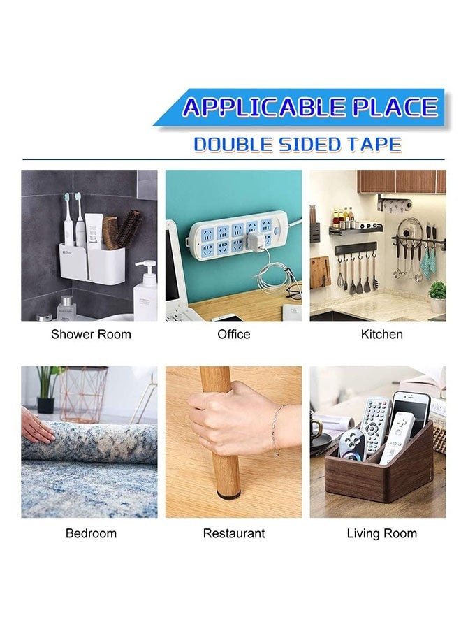 3M 100 Pcs Double Sided Tape Strong Heavy Duty Waterproof Tape Adhesive Foam Pad Tape for Holding Picture, Walls Picture, Light, Hooks, Home, Office, 40×40mm - Image 3