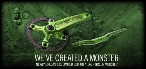 RaceFace مقود دراجة جبلية من ريس فيس أطلس، وحش أخضر، 1.25 بوصة - Image 2