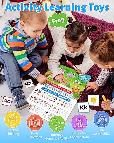 Benresive Busy Book for Toddlers 35 Montessori Preschool Learning Activities Book Educational Sensory Travel Toys for Kids Birthday Gifts for Boys Girls Ages 3 - Image 5