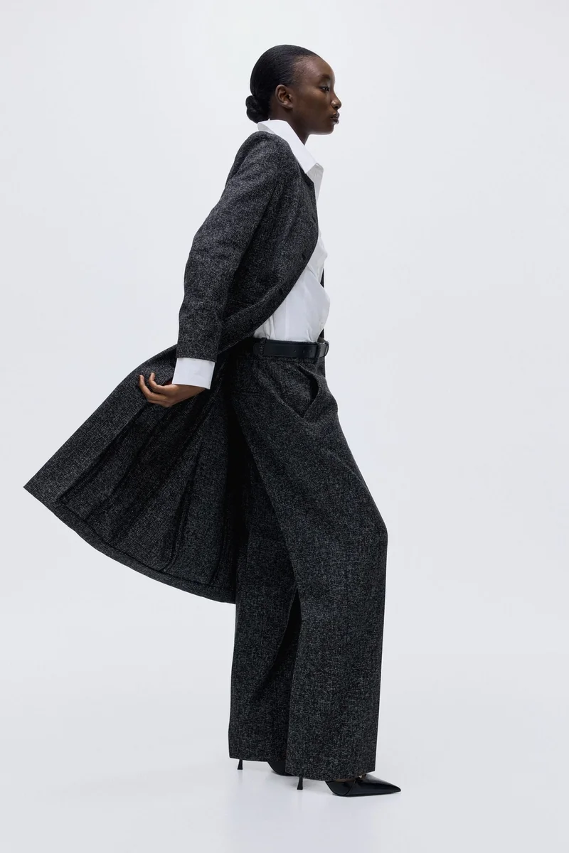 اتش اند ام بنطلون من القماش