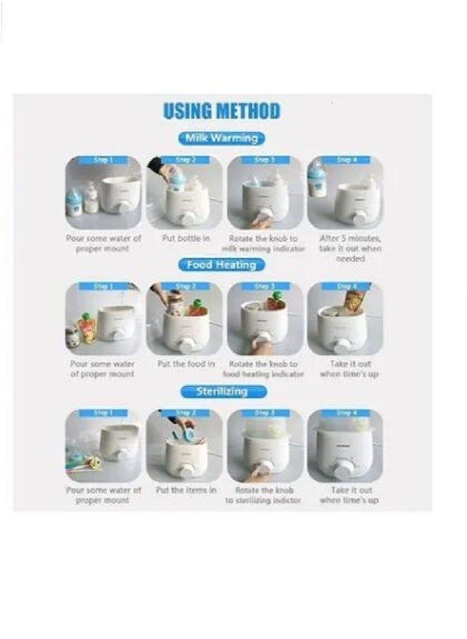 Real Bubee Electric BPA Free Warmer Baby Feeding Double Multifunctional Baby Food Heater Steam Sterilizer - Image 3