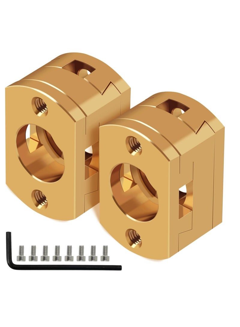 Y&D Brass Z Axis Coupler, Dual T8 Lead Screw Upgrade Oldham Coupling, for Creality Ender 3 Pro V2 CR-10 CR-10S 3D Printer Accessory Hotbed(Pack of 2) - Image 1