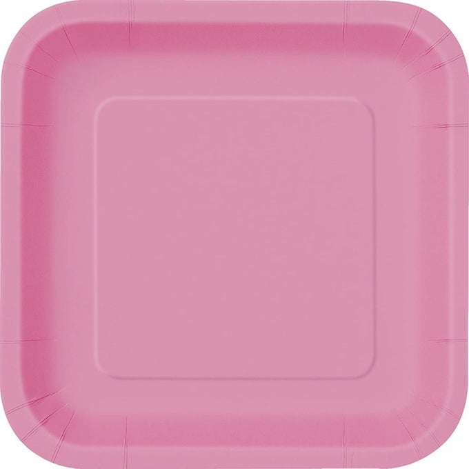 HOT PINK SQUARE DISPOSABLE PAPER DESSERT PLATES 7 16 PIECES PERFECT FOR PARTIES WEDDINGS HOLIDAYS