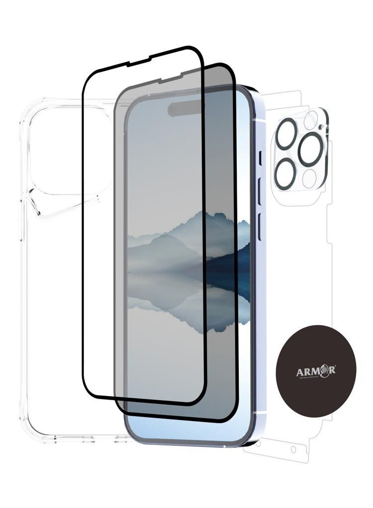 أرمور أرمور حزمة حماية متكاملة 7 في 1 وزن 100 غرام لهاتف iPhone 15 Pro Max