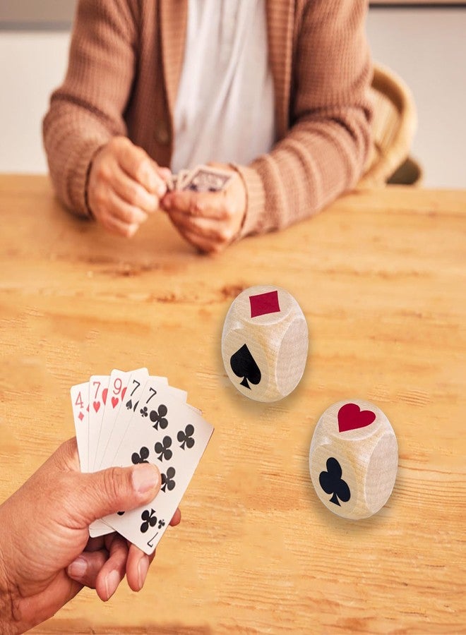 Uibyriy Trump Marker Dice Set 2PCS Wooden Euchre Cube 1.57'' - Image 5