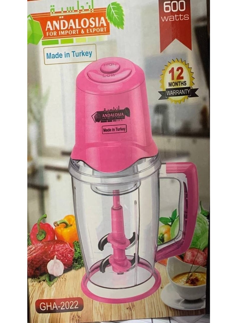 Chop onions, vegetables, nuts, and mince meat with absolute precision and ease using this authentic Turkish-made 600W Food Chopper and Processor. Featuring a generous, family-sized 1500ml bowl, it is equipped with 3 razor-sharp stainless steel blades that deliver consistent, uniform chopping in seconds. Designed with premium Turkish craftsmanship and durable materials, this powerful kitchen essential offers the ultimate reliable companion for fast, effortless, and professional meal prep every day.