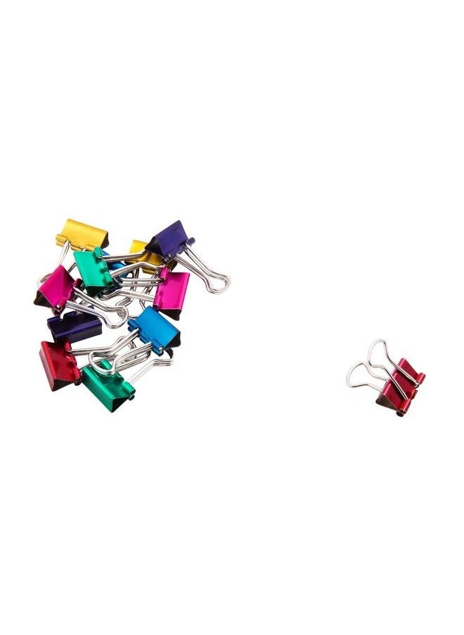 Baumgartens (R) Metallic Designer Binder Clips Mini 12 Pack Assorted Colors (Bundle Of 12)  - Image 5