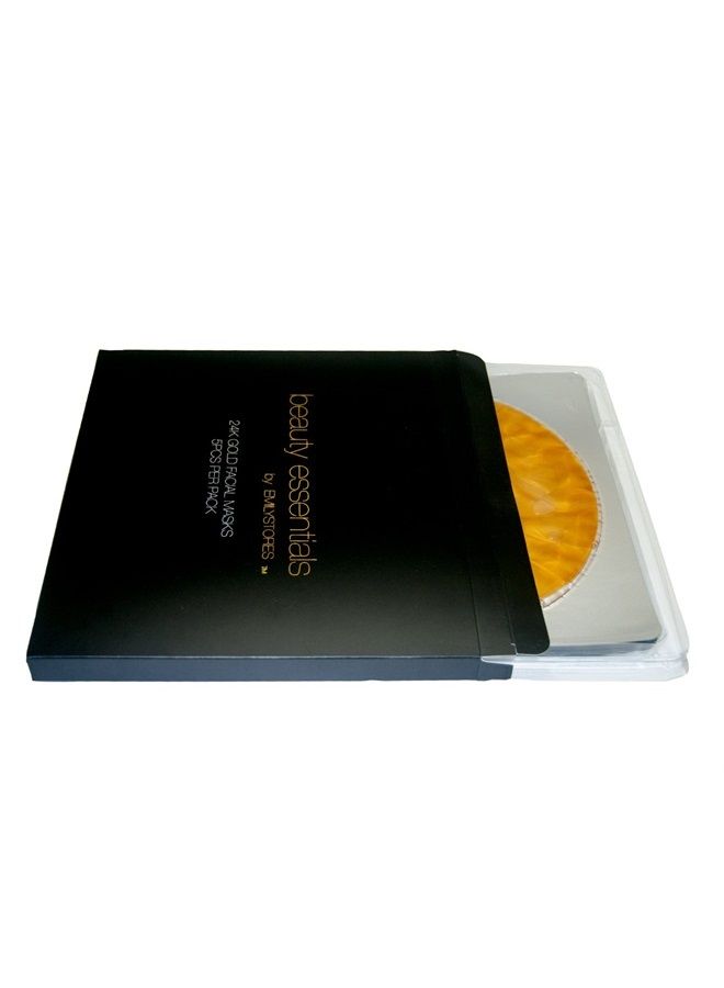 EMILYSTORES 5PCS 24K Gold Gel Collagen Facial Masks Sheet Patch Anti Ageing Puffiness Skincare Anti Wrinkle Moisturising, For Deep Tissue Rejuvenation, Spring Summer Cool Feel - Image 2