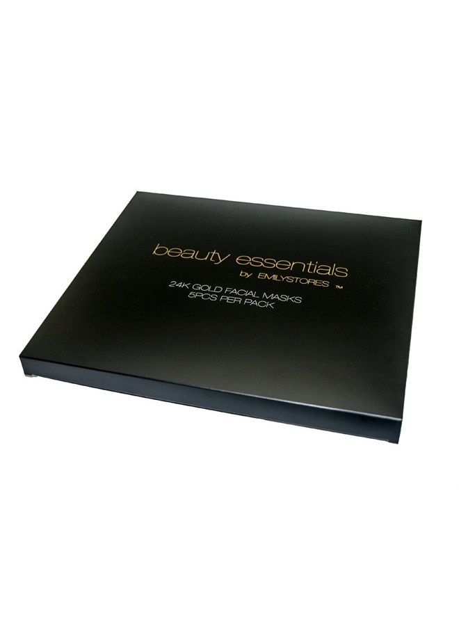 EMILYSTORES 5PCS 24K Gold Gel Collagen Facial Masks Sheet Patch Anti Ageing Puffiness Skincare Anti Wrinkle Moisturising, For Deep Tissue Rejuvenation, Spring Summer Cool Feel - Image 4