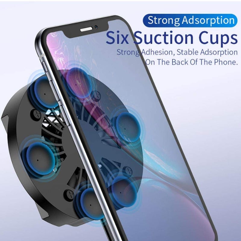 TEOYETTSF Mobile Phone Radiator Gaming Universal Phone Cooler Adjustable Portable Fan Holder Heat Sink - Image 4