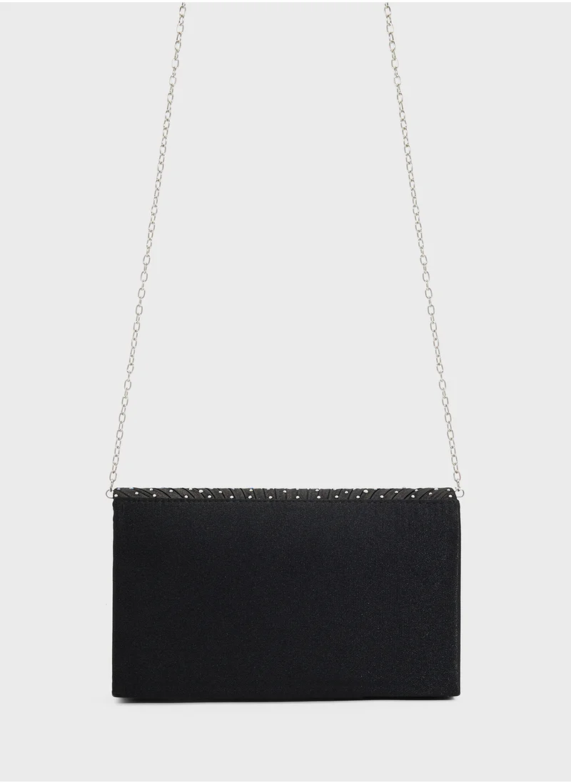 Ella Limited Edition Pleated Embellished Clutch Bag