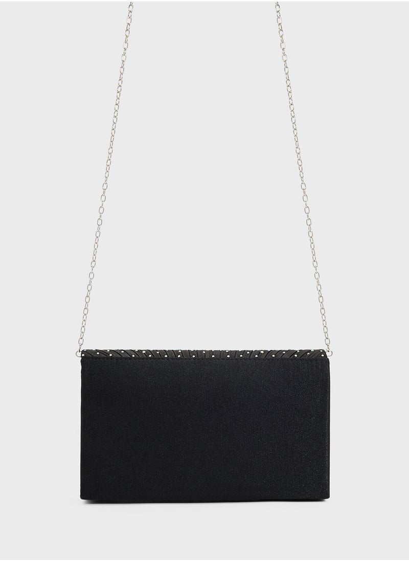 Ella Limited Edition Pleated Embellished Clutch Bag  - Image 2