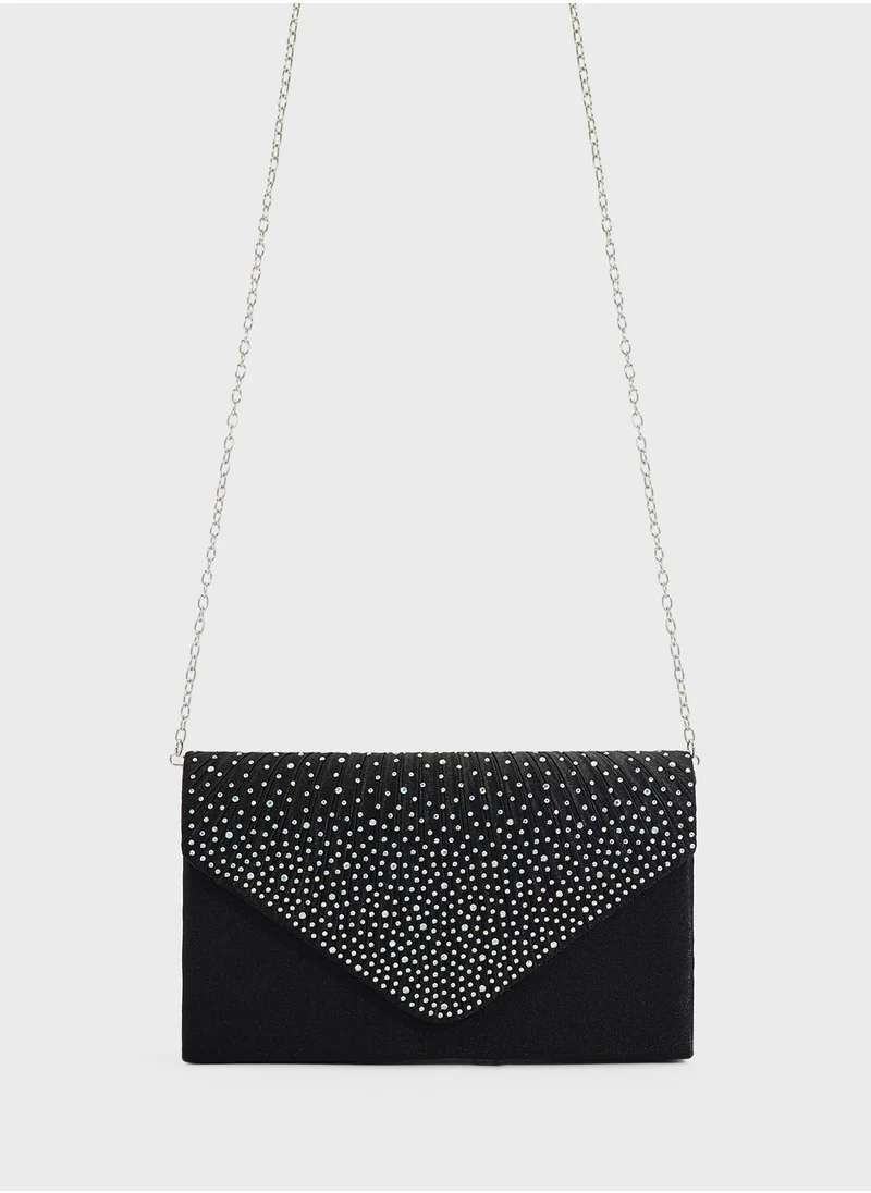 Ella Limited Edition Pleated Embellished Clutch Bag