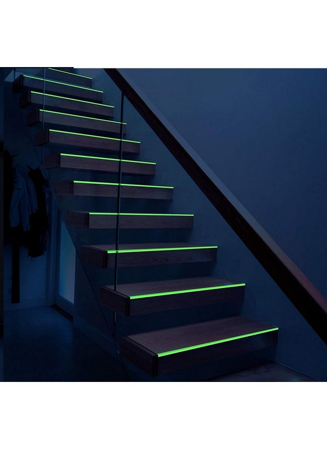 JSITON Glow In The Dark Tape 33 Ft X 0.5 Inch Luminous Photoluminescent/Luminescent Emergency Roll Safety Egress Markers Stairs Walls Steps Exit Sign. Glowing Pro Theatre Stage Floor  - Image 2