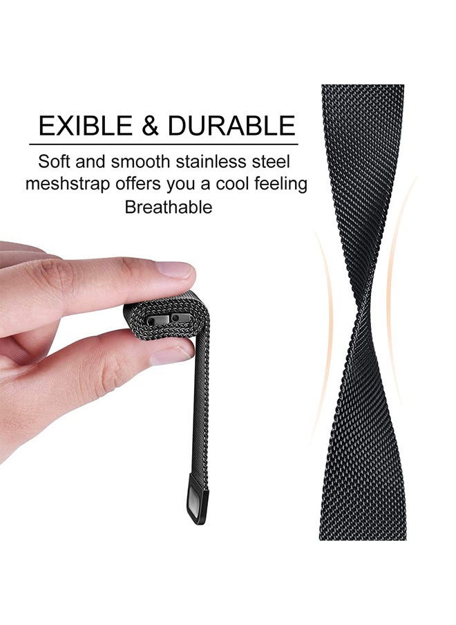 O Ozone - Milanese Loop Strap for Xiaomi Mi Band 8/Xiaomi Smart Band 8 - Stainless Steel Magnetic Adjustable Mesh Metal Watch Bands for Men and Women - Silver - Image 1
