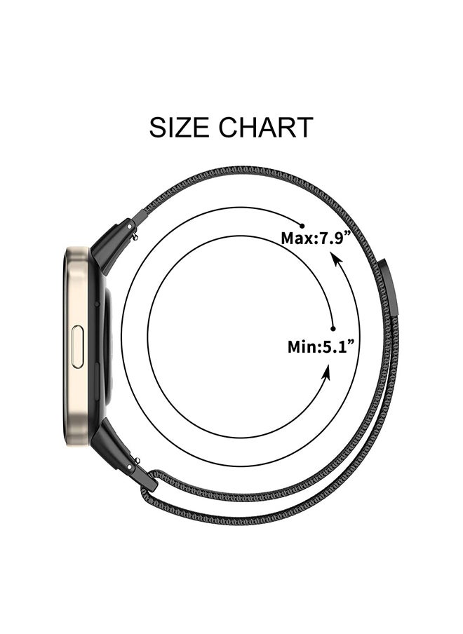 O Ozone - Milanese Loop Strap for Xiaomi Mi Band 8/Xiaomi Smart Band 8 - Stainless Steel Magnetic Adjustable Mesh Metal Watch Bands for Men and Women - Silver - Image 1
