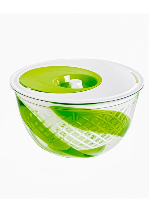 Large Salad Spinner Keeper 4 Liters Fruits Vegetables Chopper Quick Dryer Spin, Drain, Serve, Wash Making Bowl