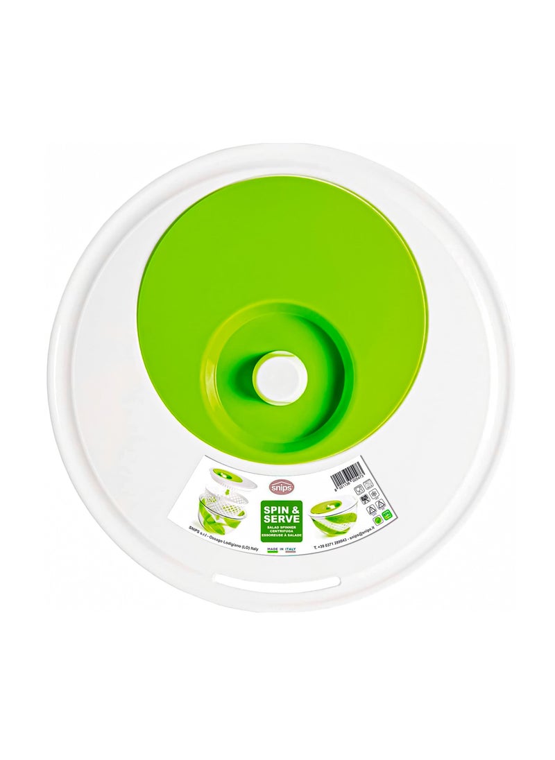 Large Salad Spinner Keeper 4 Liters Fruits Vegetables Chopper Quick Dryer Spin, Drain, Serve, Wash Making Bowl
