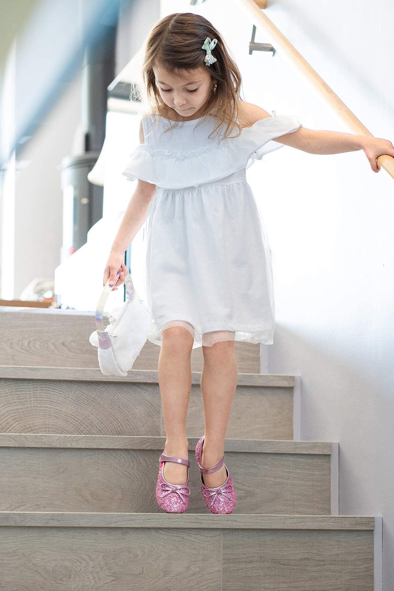 Otter MOMO Toddler/Little Girls Mary Jane Ballerina Flats Shoes Slip-on School Party Dress Pink Shoes Size 5 - Image 4