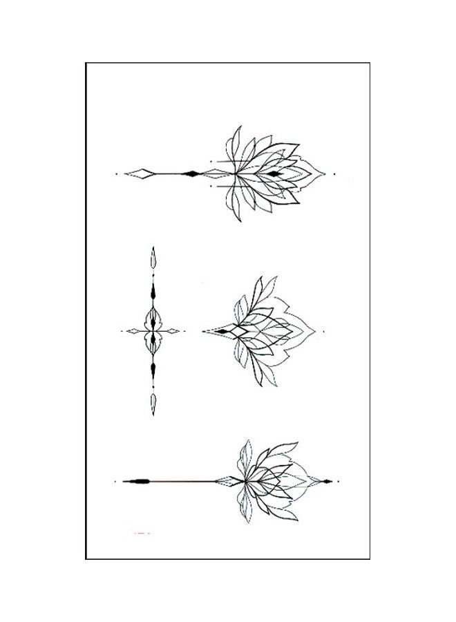 NIBEMINENT Waterproof Fashionable Temporary Tattoo Sticker Black - Image 1