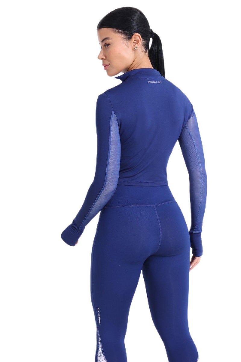 Sigma Fit bellwether blue space cropped long sleeveWTRCT