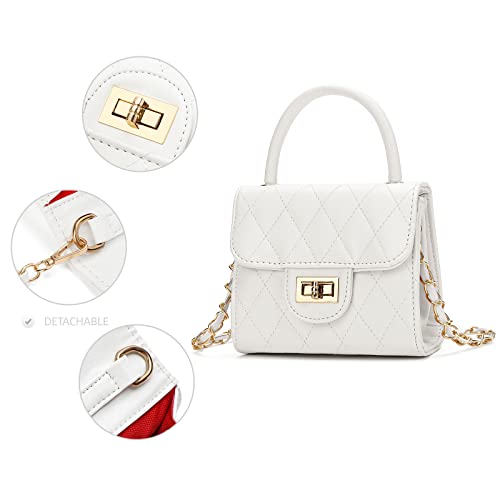 Qiuhome Toddler Purse Little Girl Purse Childrens Purses Little Girls Handbag (White) - Image 4