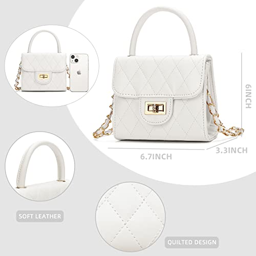 Qiuhome Toddler Purse Little Girl Purse Childrens Purses Little Girls Handbag (White) - Image 3