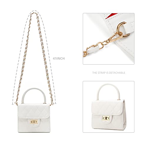 Qiuhome Toddler Purse Little Girl Purse Childrens Purses Little Girls Handbag (White) - Image 5