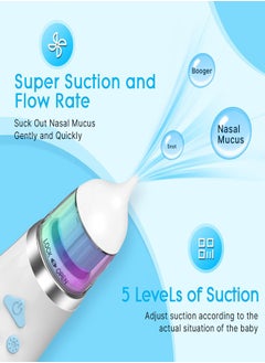 Osowake Electric Nasal Aspirator for Toddler with 5 Levels, Automatic Baby Nose Sucker with 3 Tips, Self-Cleaning, Music and Light Function  - Image 3