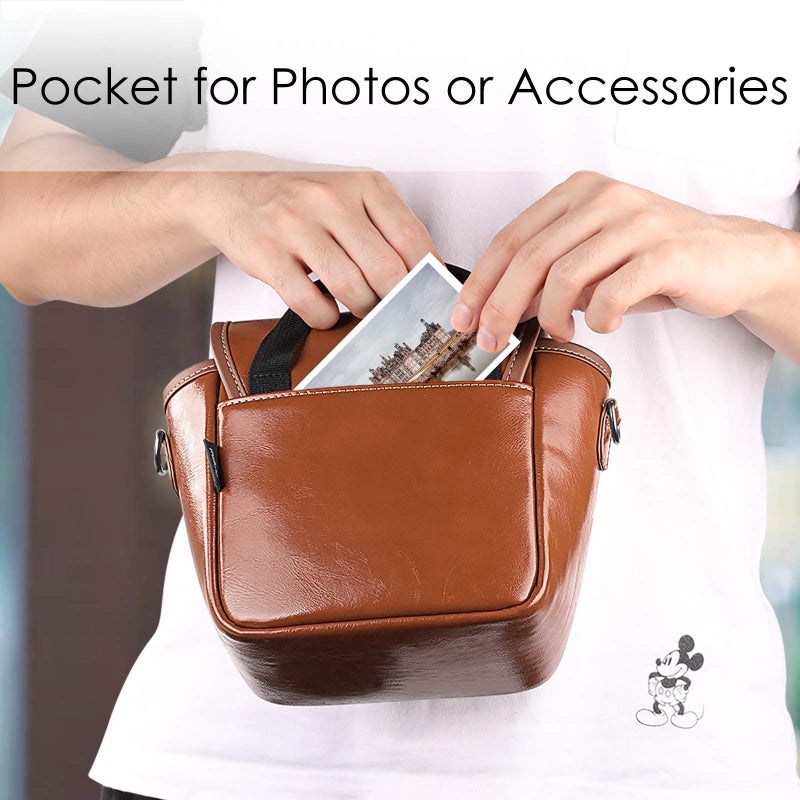 Fintie Camera Bag Compatible with Polaroid Now+ Generation 3/2/1 I-Type, Polaroid Now Gen 3rd/2nd/1st, OneStep 2 VF, I-2 Instant Film Camera Travel Shoulder Case with Adjustable Strap Accessories - Image 4